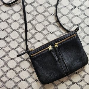 Fossil black leather purse